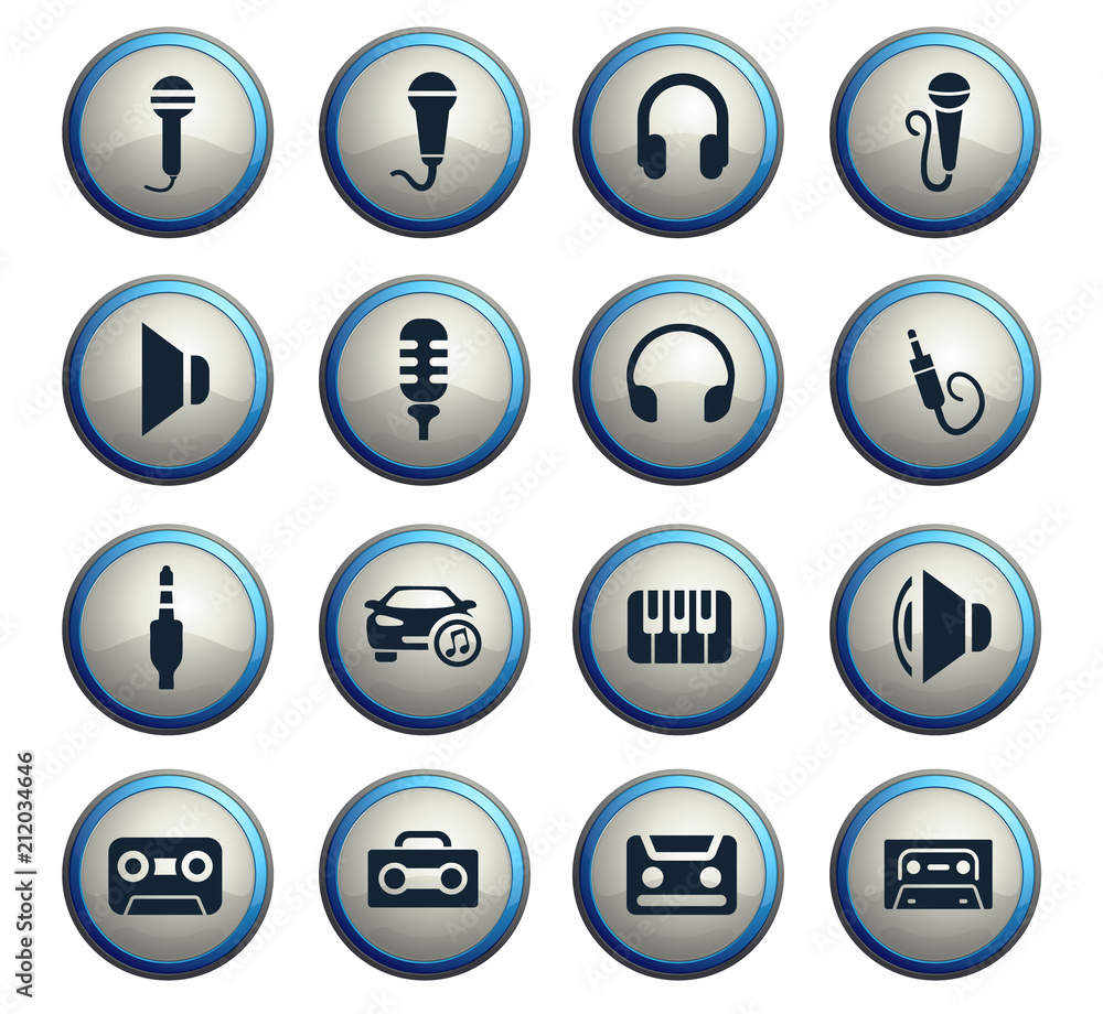 musical icon set musical icon set