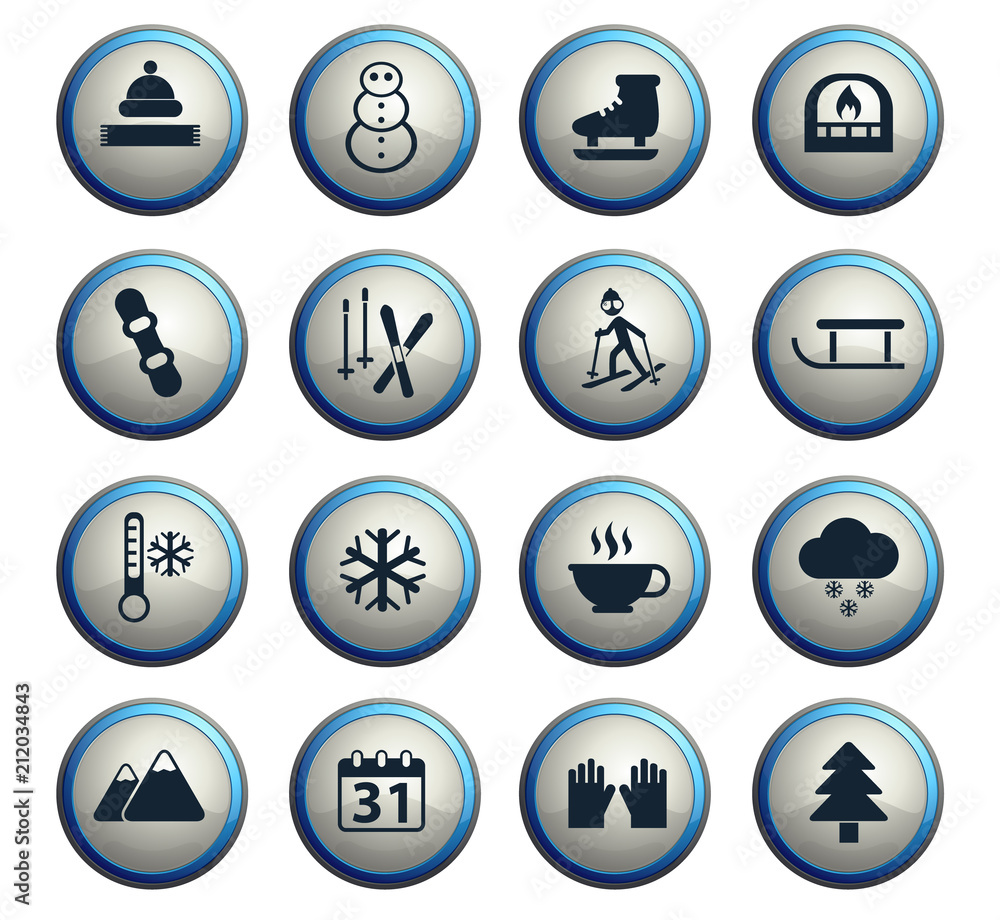 winter icon set winter icon set