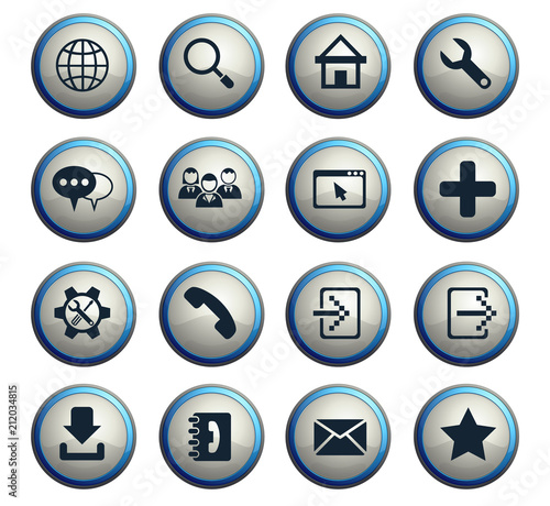 web tools icon set