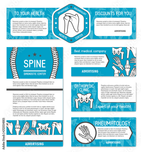 Orthopedic and rheumatology medicine banner design