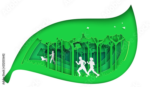 Nature landscape background and eco friendly concept.