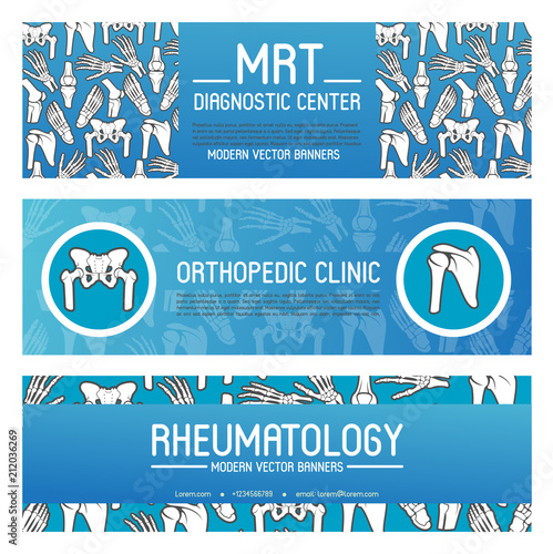 Rheumatology and orthopedic medicine banner design