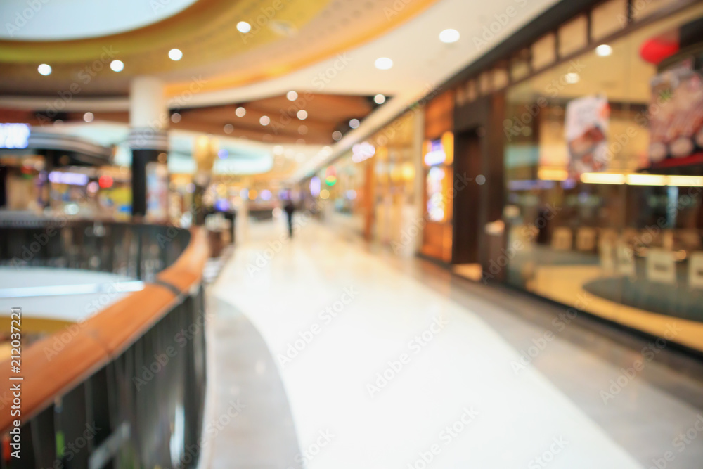 shopping mall interior abstract blur background