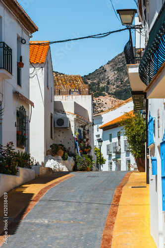 Fototapeta Naklejka Na Ścianę i Meble -  Mijas, charming white village in Andalusia with white houses, Spain