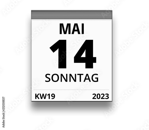 Kalender für Sonntag, 14. MAI 2023 (Woche 19)