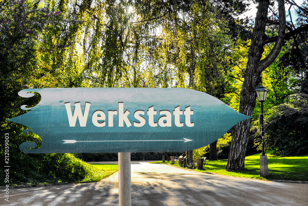 Fototapeta premium Schild 254 - Werkstatt