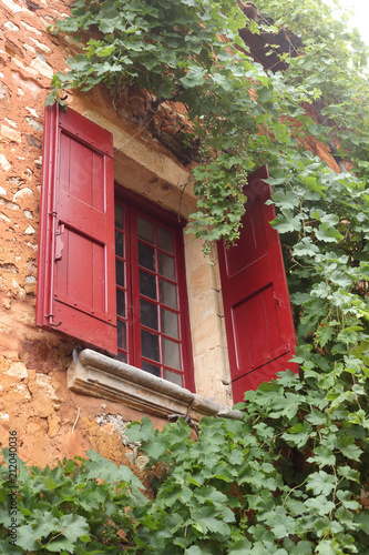 Wooden window outside