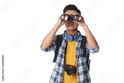 Man enjoying birdwatching