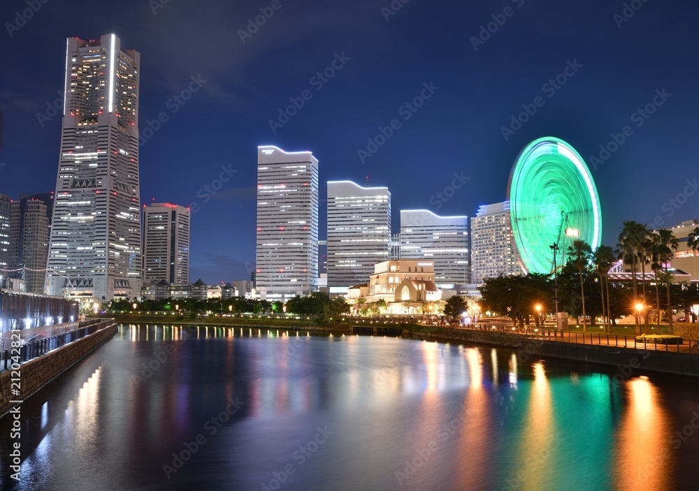 Naklejka premium みなとみらいの夜景