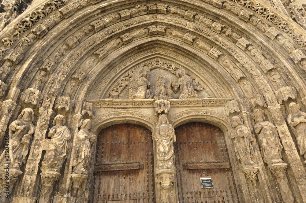 entrance of Santa Maria of Requena, Valencia province, Spain
