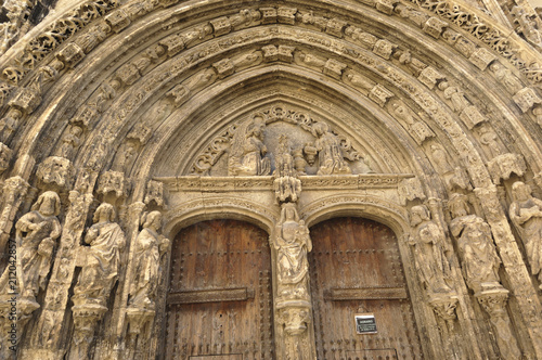 entrance of Santa Maria of Requena  Valencia province  Spain