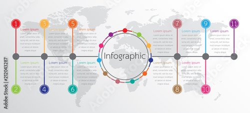 Vector infographic templates used for detailed reports. All 11 topics.