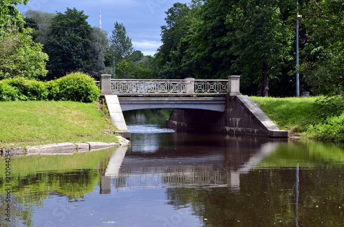 Bridge on Elagin Island in St. Petersburg, Russia