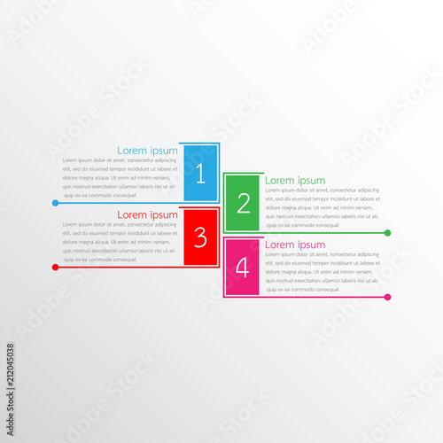 Vector infographic templates used for detailed reports. All 4 topics.