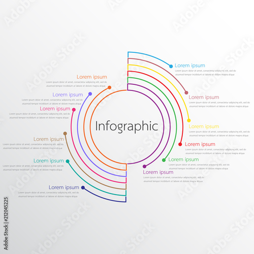 Vector infographic templates used for detailed reports. All 12 topics.