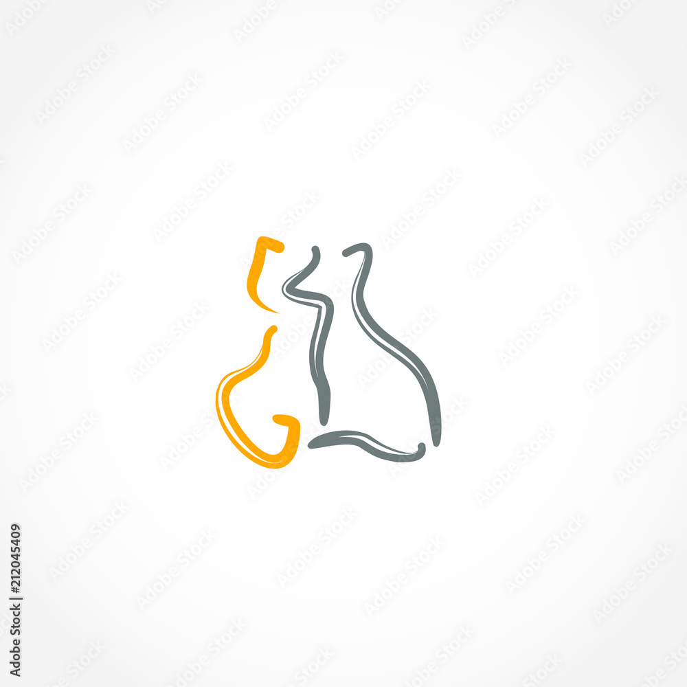 cat dog icon vector sketch cat dog icon vector sketch