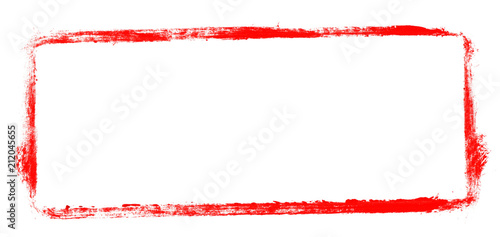 Unordentlicher gemalter Rahmen rot