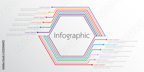 Vector infographic templates used for detailed reports. All 12 topics.