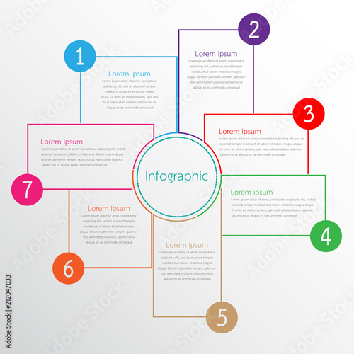 Vector infographic templates used for detailed reports. All 7 topics.