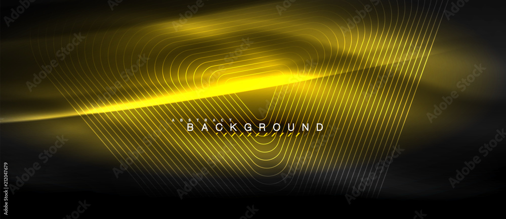 Neon glowing lines, magic energy space light concept, abstract background wallpaper design Neon glowing lines, magic energy space light concept, abstract background wallpaper design