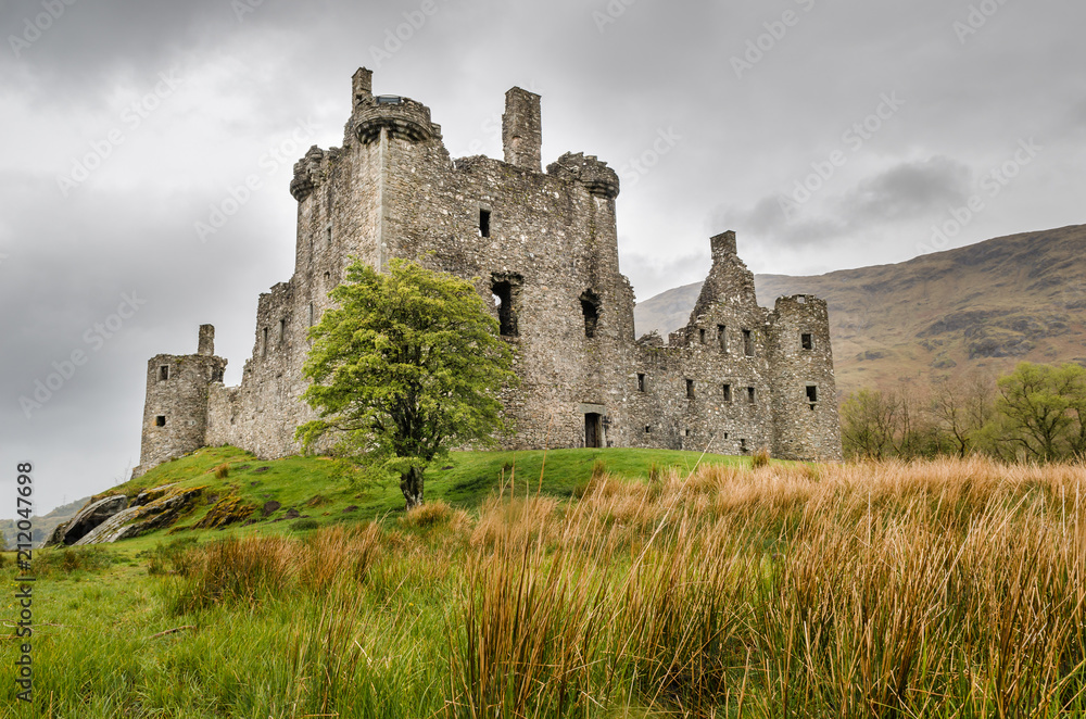 Scottish castle medieval. Scotland, Great Britain