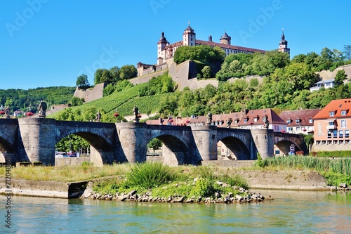 Würzburg, Main, Brücke, Festung Marienberg