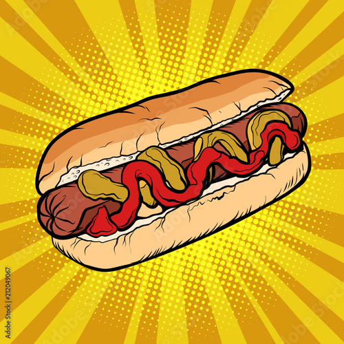 hot dog sausage ketchup mustard