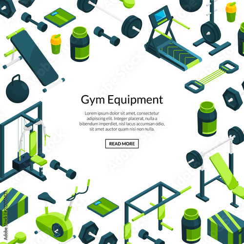 Vector isometric gym background