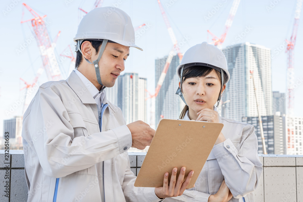 portrait of asian engineer in construction site portrait of asian engineer in construction site