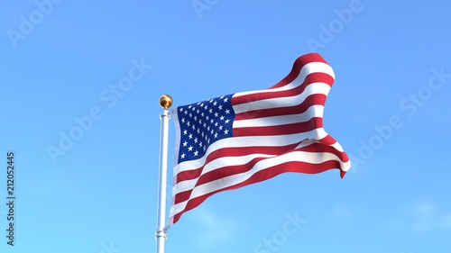 Waving American Flag - n.05 - 3d Rendering