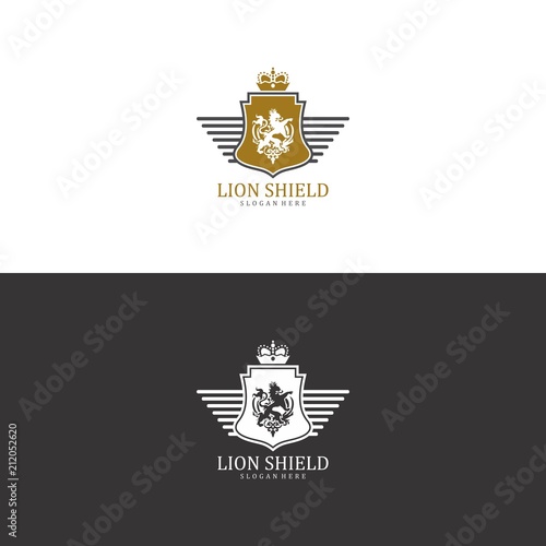 Lion Shield Logo in vector
