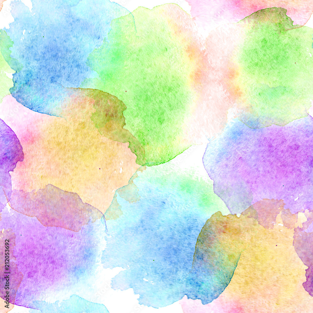 Seamless pattern of watercolor stains.