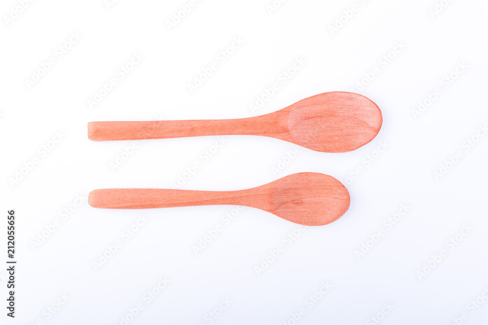 Wooden spoon isolated on white background Wooden spoon isolated on white background