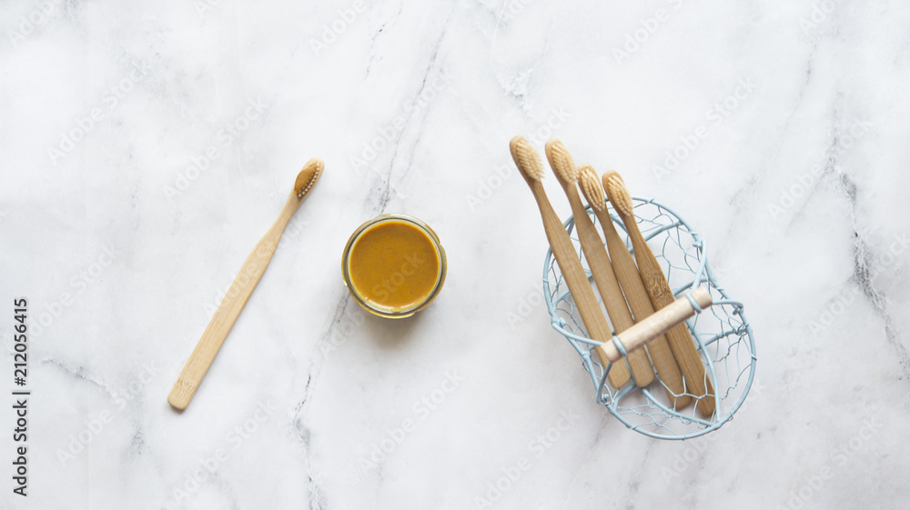 toothbrush and turmeric paste and coconut oil (natural) toothbrush and turmeric paste and coconut oil (natural)