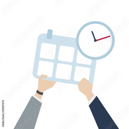 Illustration of time management icon
