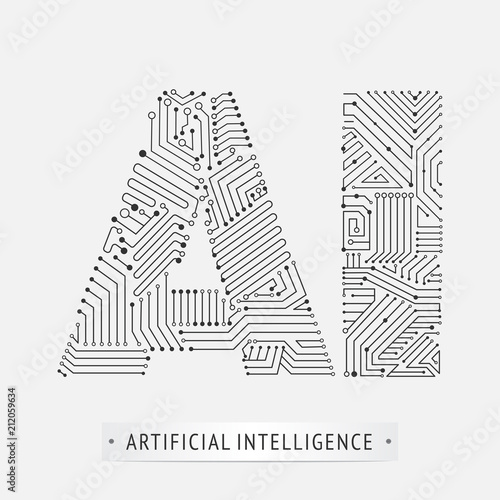 artificial intelligence icon design. photo