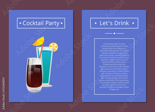 Cocktail Party Lets Drink Promo Drinks with Vodka