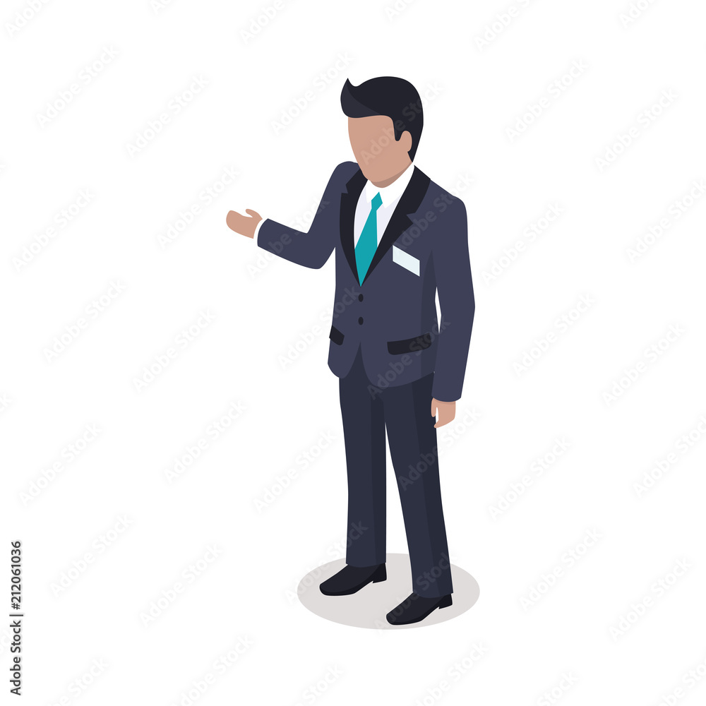 Faceless Cartoon Businessman in Suit Illustration Faceless Cartoon Businessman in Suit Illustration