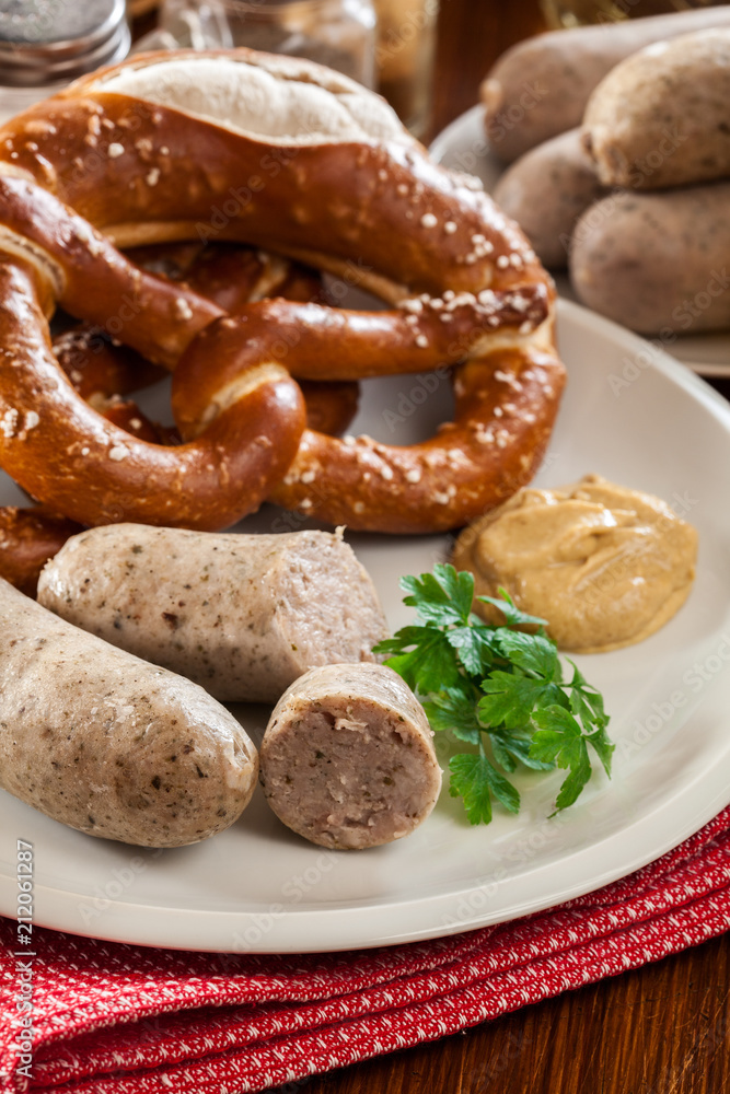 Bavarian breakfast with white sausage Bavarian breakfast with white sausage