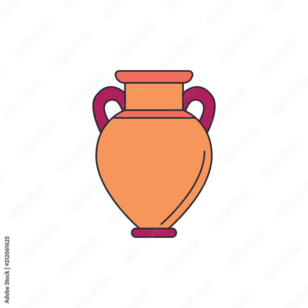 Amphora icon, cartoon style