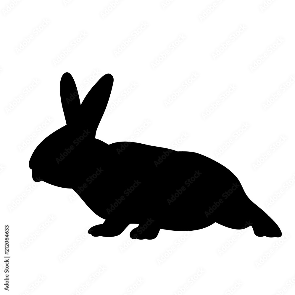 Fototapeta premium isolated silhouette of a rabbit