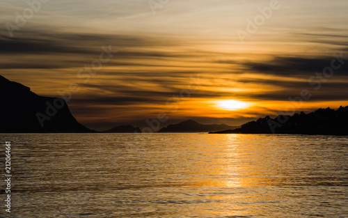 Sunset near Aalesund Norway
