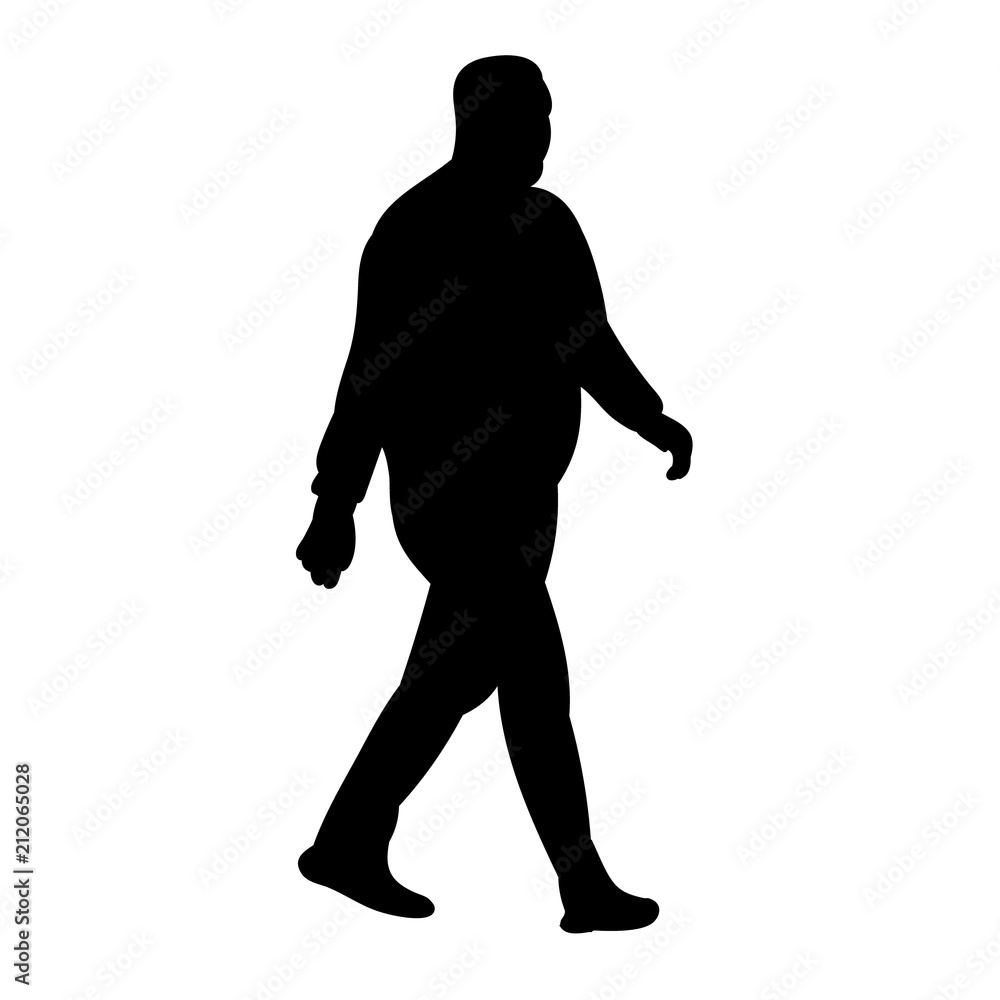  isolated silhouette man walking