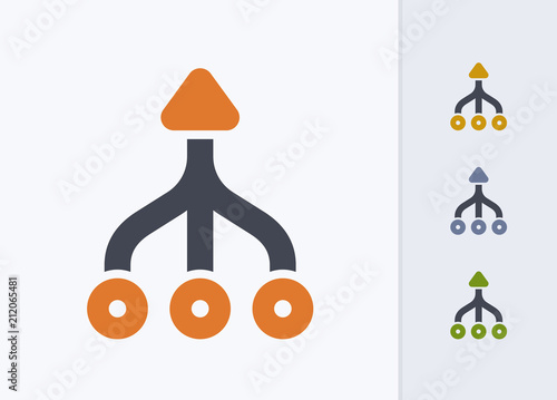 Merged Arrows - Pastel Imprint Icons . A professional, pixel-aligned icon .