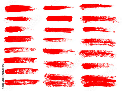 Wallpaper Mural Vector red paint, ink brush stroke, brush, line or texture. Dirt Torontodigital.ca