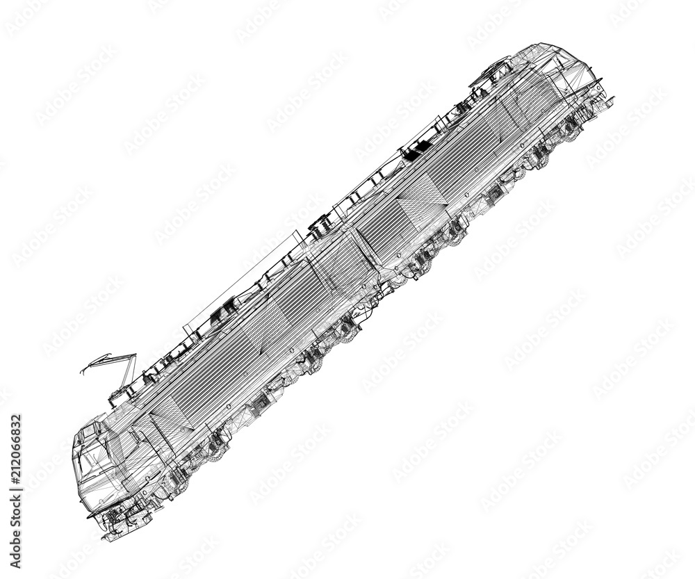 Obraz premium electric locomotive, train