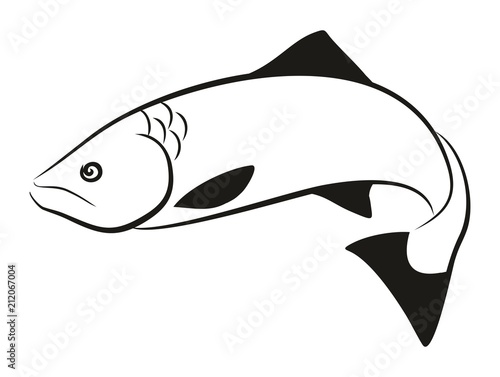 Логотип морской рыбы.