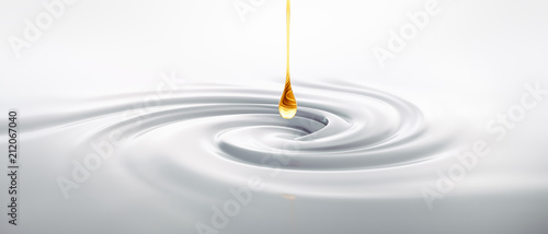 Foto Edle Creme mit Öltropfen