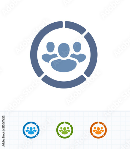 Group Statistics - Contrast Imprint Icons . A professional, pixel-aligned icon .