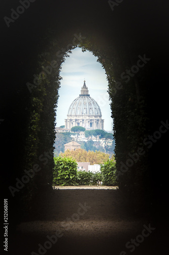 Photography View of St. Peter's Cathedral through the keyhole